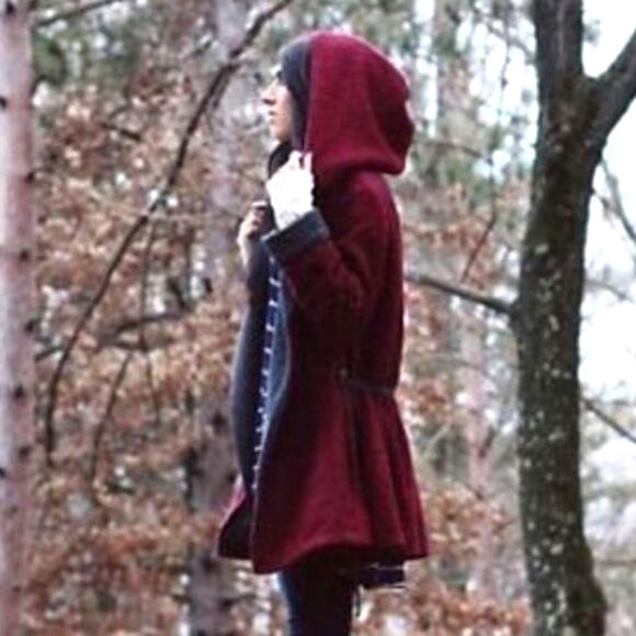Free People Red Satellite Heavy Tweed Coat Jacket - Picture 1 of 7